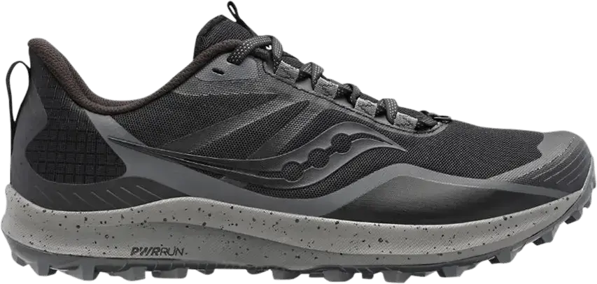  Saucony Peregrine 12 Wide &#039;Black Charcoal&#039;