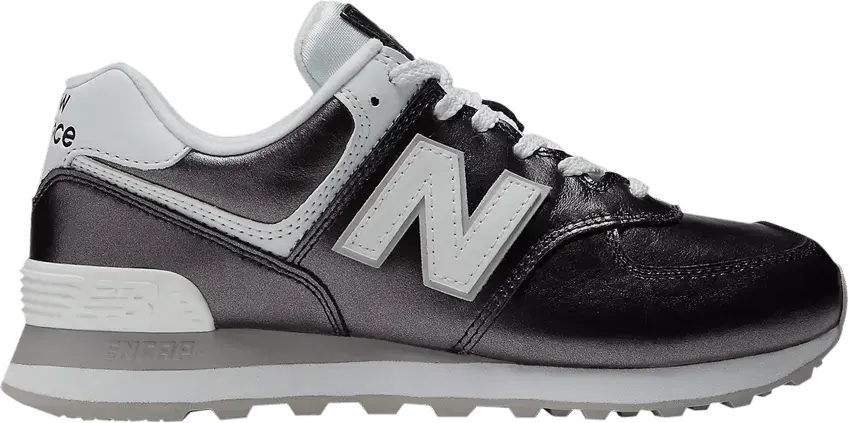  New Balance 574v2 Black Metallic White (Women&#039;s)