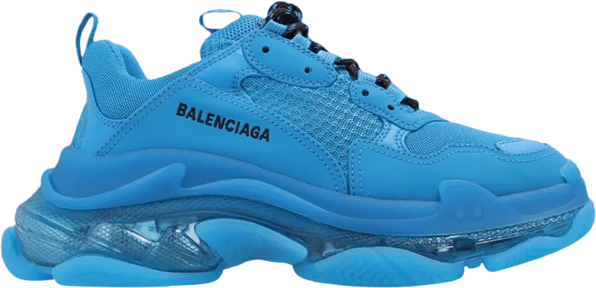  Balenciaga Wmns Triple S Sneaker &#039;Clear Sole - Blue&#039;