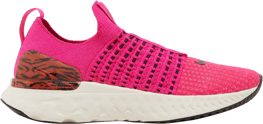  Nike React Phantom Run Flyknit 2 Pink Prime Zebra (Women&#039;s)