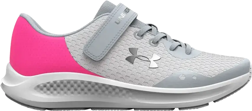  Under Armour Charged Pursuit 3 AC PS &#039;Halo Grey Electro Pink&#039;