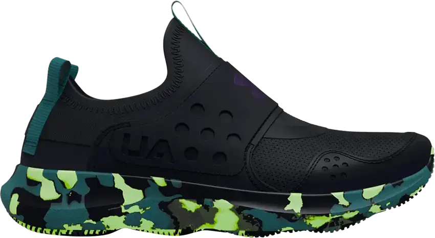 Under Armour Runplay Wild PS &#039;Black Quirky Lime Camo&#039;