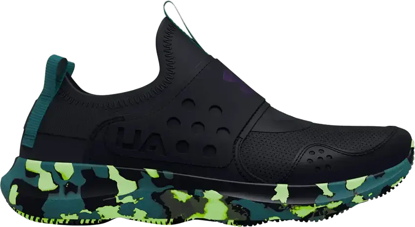  Under Armour Runplay Wild PS &#039;Black Quirky Lime Camo&#039;