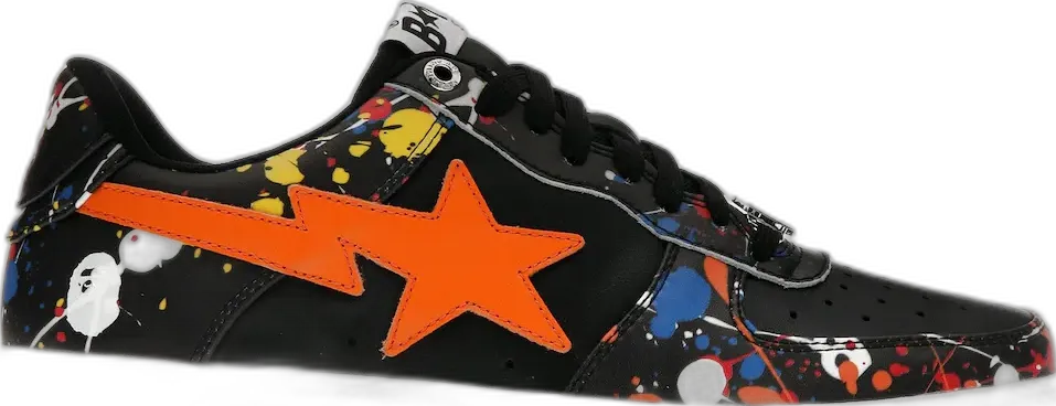  A Bathing Ape Bape Sta Paint Splatter Black