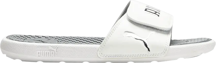  Puma Wmns Cool Cat 5 Slides &#039;White Silver&#039;