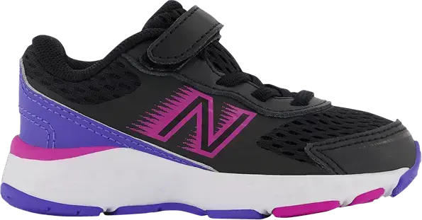  New Balance 680v6 Bungee Toddler X-Wide &#039;Black Magenta Pop&#039;