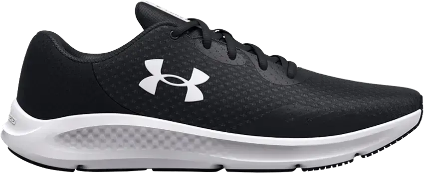  Under Armour Wmns Charged Pursuit 3 Wide &#039;Black White&#039;