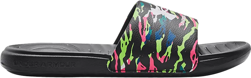  Under Armour Ansa Graphic Slide GS &#039;Black Neptune&#039;