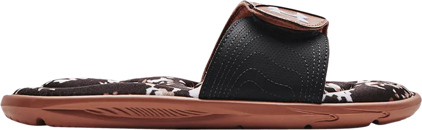  Under Armour Wmns Ignite 6 Graphic Footbed Slide &#039;Uptown Brown Black&#039;