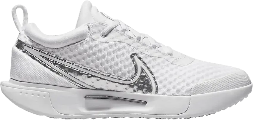  Wmns NikeCourt Zoom Pro &#039;White Metallic Silver&#039;