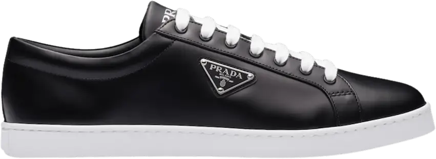  Prada Brushed Leather Sneaker &#039;Black&#039;