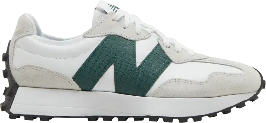  New Balance 327 White Nightwatch Green (Women&#039;s)