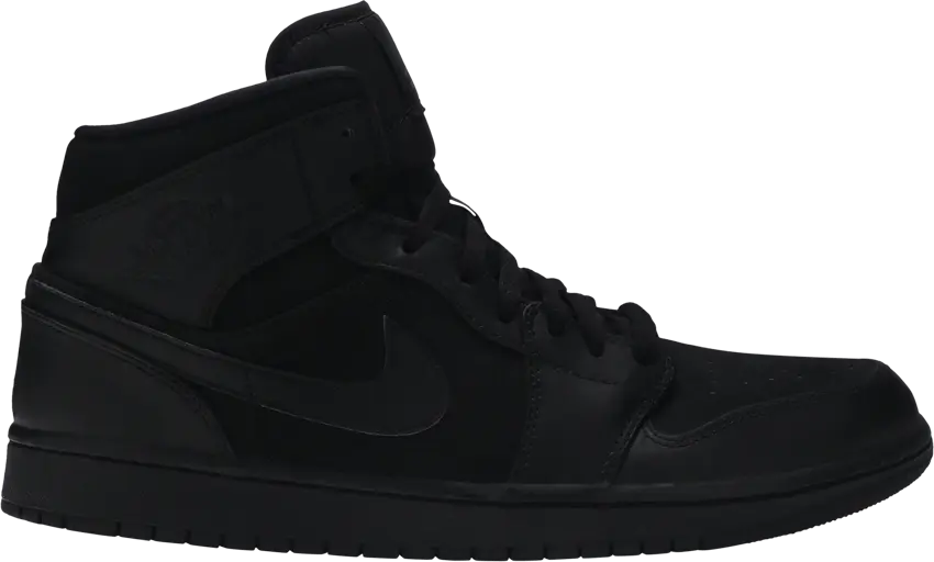  Jordan 1 Mid Triple Black (2014)