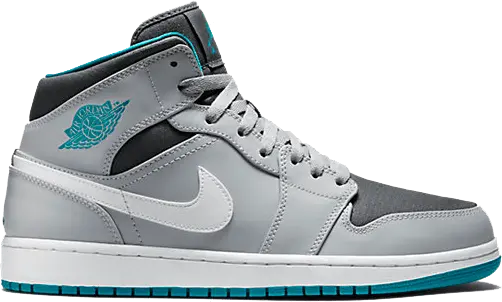  Jordan 1 Mid Wolf Grey Tropical Teal