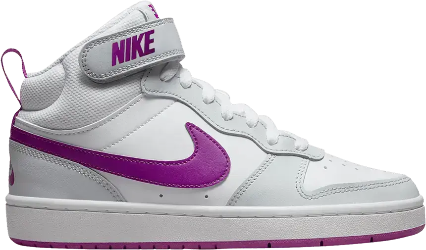 Nike Court Borough Mid 2 GS &#039;Pure Platinum Vivid Purple&#039;