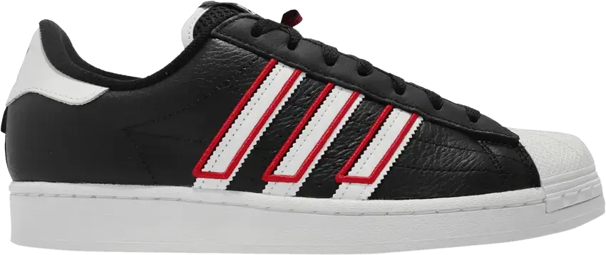  Adidas adidas Superstar Core Black Outlined White Stripes