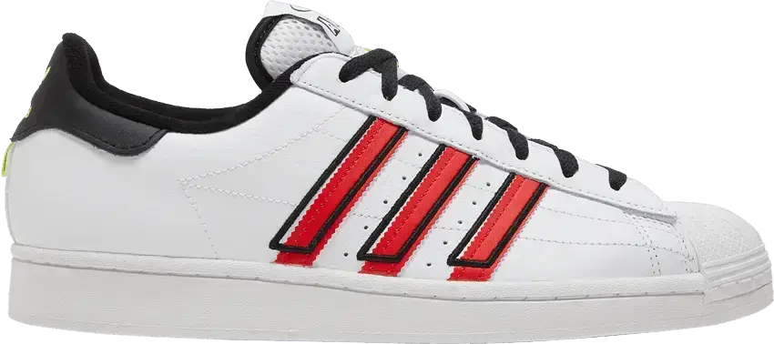  Adidas adidas Superstar Cloud White Outlined Red Stripes