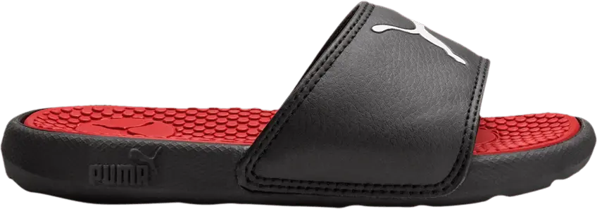  Puma Cool Cat Sport Slide Little Kid &#039;Black High Risk Red&#039;