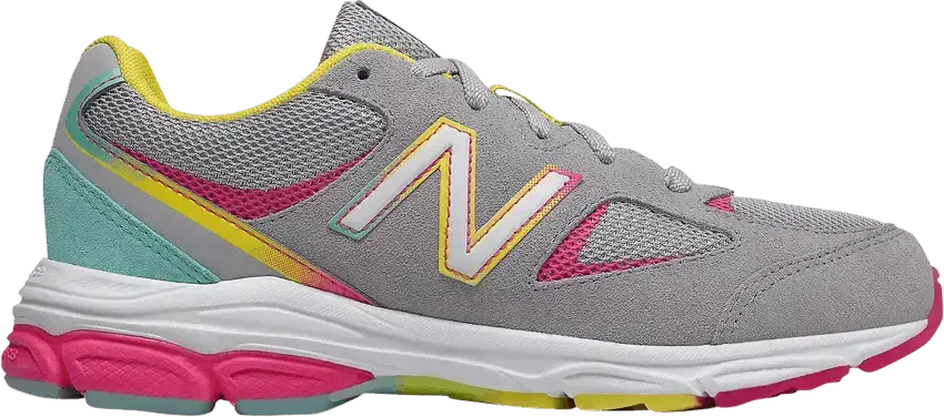  New Balance 888v2 Little Kid Wide &#039;Grey Rainbow&#039;