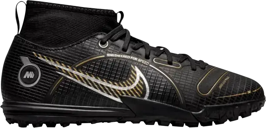  Nike Mercurial Superfly 8 Academy TF GS &#039;Black Metallic Gold&#039;