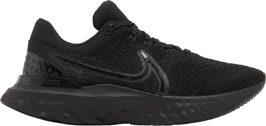  Nike React Infinity Run Flyknit 3 Triple Black