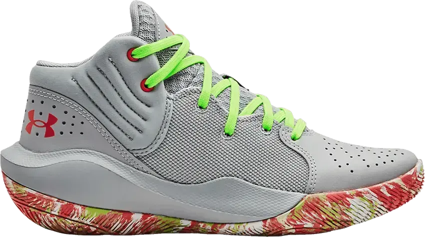  Under Armour Jet &#039;21 GS &#039;Mod Grey Quirky Lime Camo&#039;