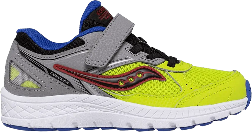  Saucony Cohesion 14 A/C Big Kid &#039;Grey Acid Lime&#039;