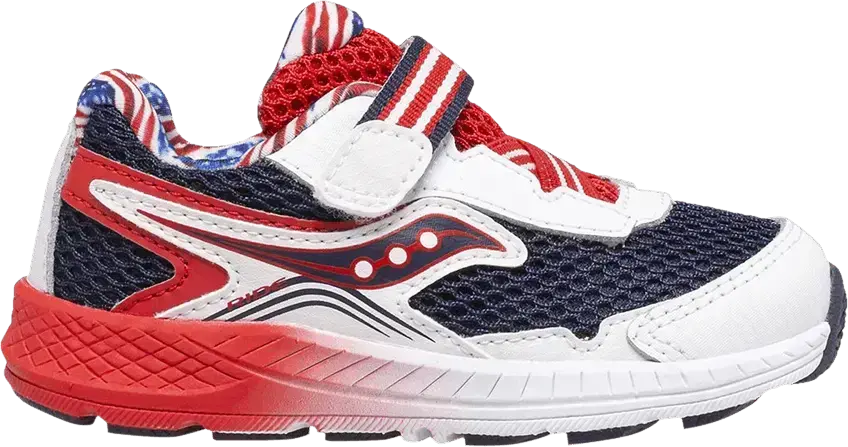  Saucony Ride 10 Big Kid &#039;Red White Blue&#039;