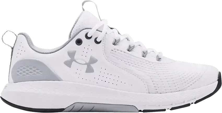  Under Armour Charged Commit 3 4E Wide &#039;White Mod Grey&#039;