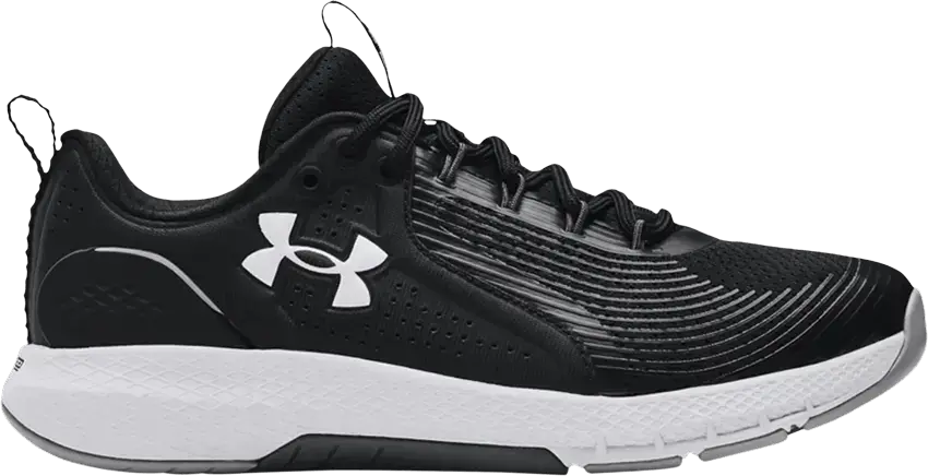 Under Armour Charged Commit 3 4E Wide &#039;Black White&#039;