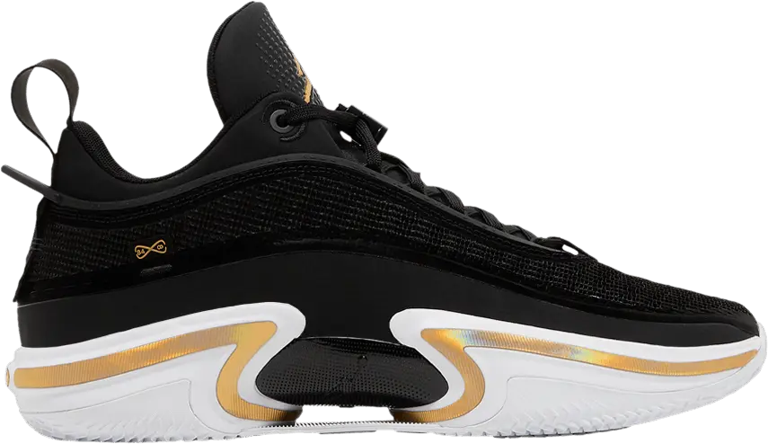  Jordan 36 Low PF Black Gold (White Sole)