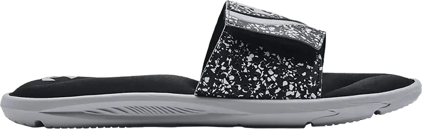  Under Armour Ignite 6 Graphic Strap Slide &#039;Black Mod Grey&#039;