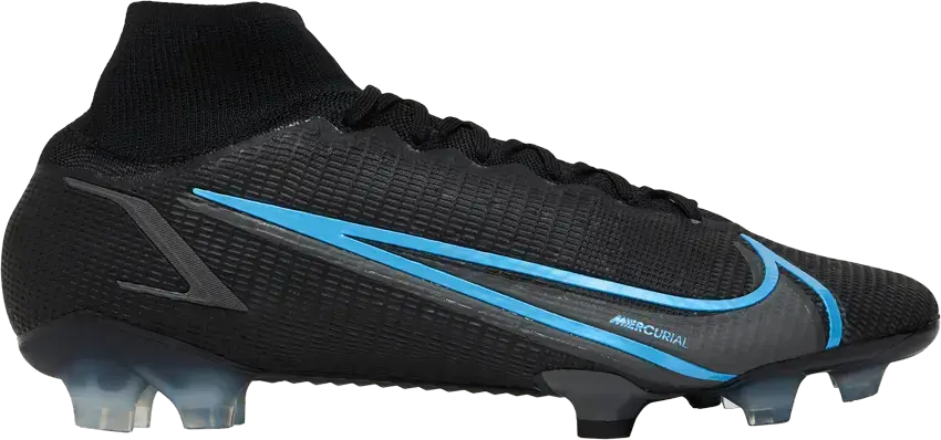  Nike Mercurial Superfly 8 Elite FG Black Light Blue