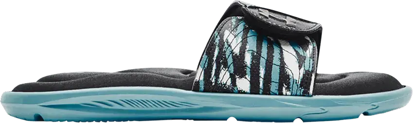  Under Armour Wmns Ignite 6 Graphic Strap Slide &#039;Black Cloudless Sky&#039;