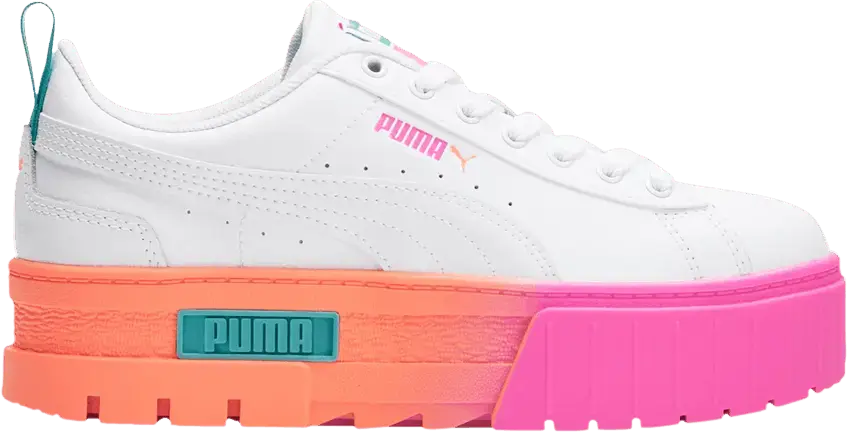  Puma Mayze Daybreak Jr &#039;White Luminous Pink&#039;