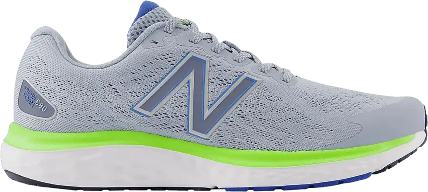  New Balance Fresh Foam 680v7 4E Wide &#039;Arctic Grey Pixel Green&#039;