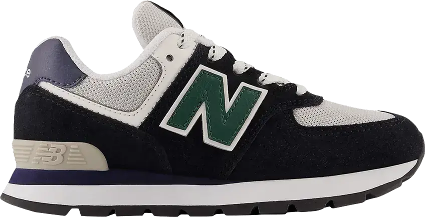  New Balance 574 Little Kid &#039;Black Nightwatch Green&#039;