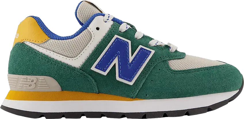  New Balance 574 Little Kid &#039;Nightwatch Green Cobalt&#039;