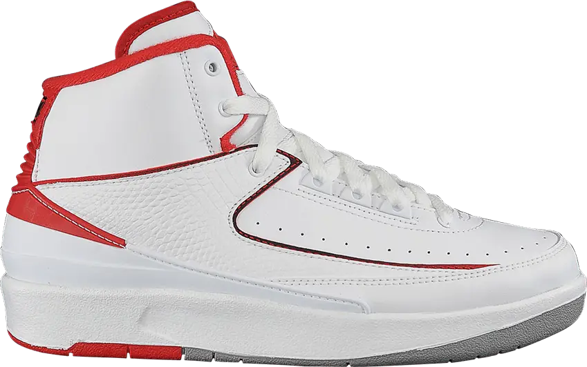  Jordan 2 Retro White Red (2014) (GS)