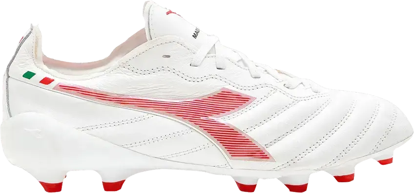 Diadora Brasil Elite 2 Tech Made in Italy LPX &#039;White Milano Red&#039;