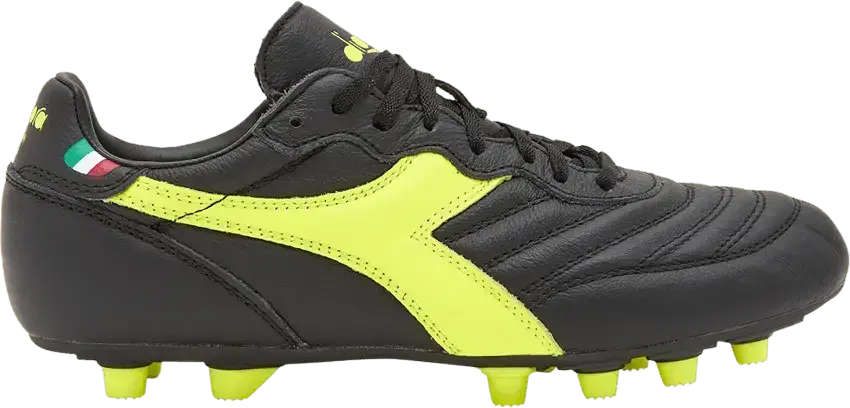  Diadora Brasil LT+ MDPU &#039;Black Fluorescent Yellow&#039;