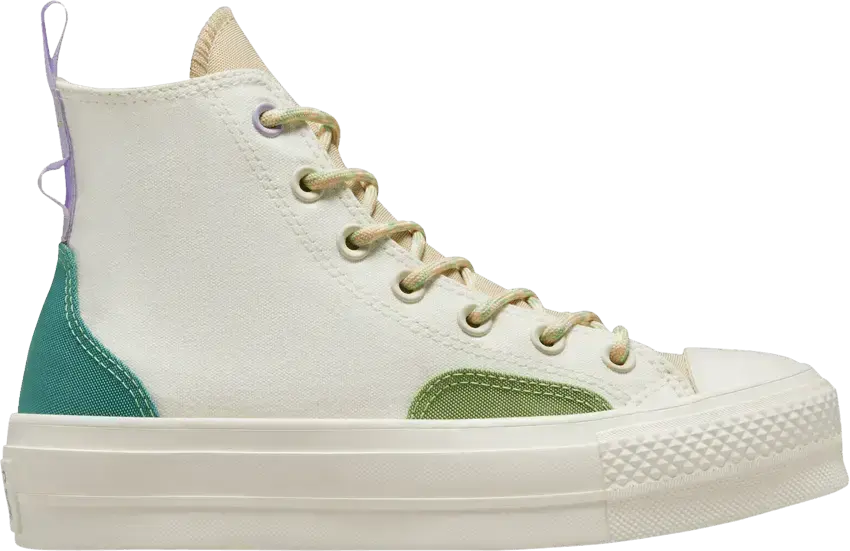  Converse Wmns Chuck Taylor All Star Lift Platform High &#039;Colorblock Overlay - Algae Coast&#039;