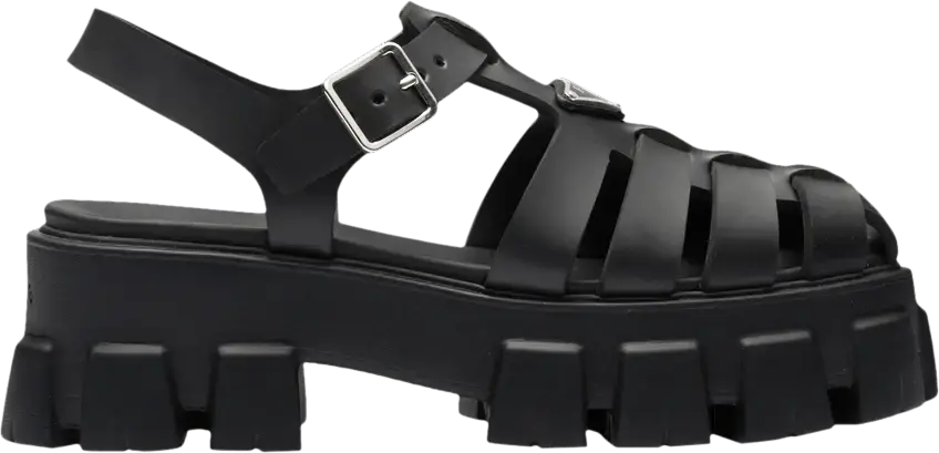  Prada Wmns Foam Rubber Sandal &#039;Black&#039;