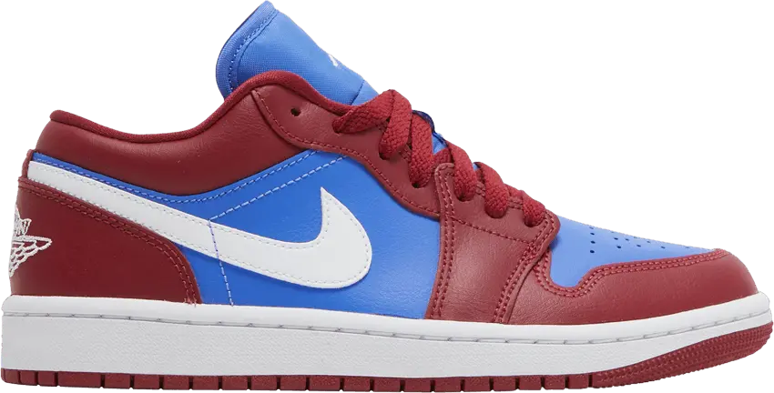  Jordan 1 Low Pomegranate Medium Blue (Women&#039;s)