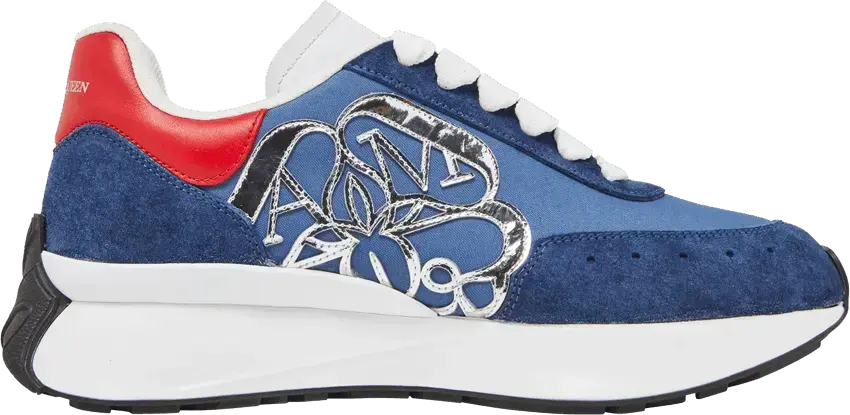  Alexander Mcqueen Alexander McQueen Wmns Sprint Runner &#039;Blue Silver&#039;