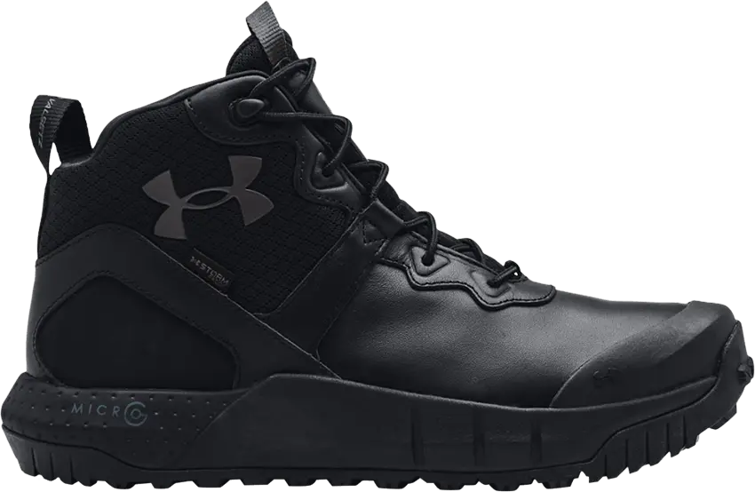  Under Armour Micro G Valsetz Mid Leather &#039;Black Jet Grey&#039;