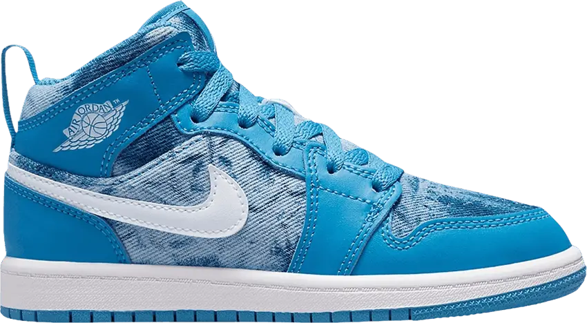  Jordan 1 Mid Washed Denim (PS)