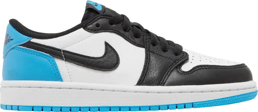  Jordan 1 Low Black Dark Powder Blue (Women&#039;s)