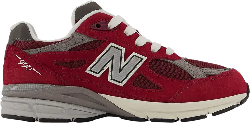  New Balance Teddy Santis x 990v3 Little Kid Wide &#039;Scarlet Marblehead&#039;