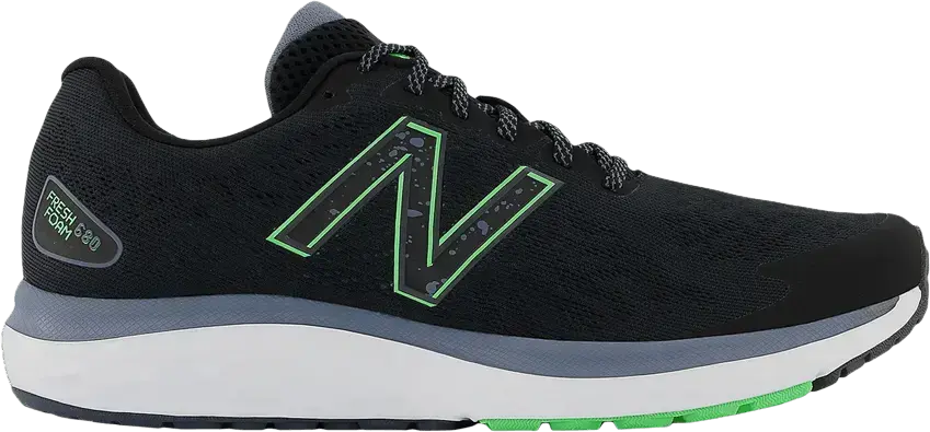  New Balance Fresh Foam 680v7 4E Wide &#039;Black Vibrant Spring&#039;